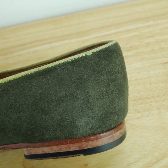 Rawls Mens UK8 US 9 Haute Loafers Green Suede Slip On Shoes Quiet Luxury Preppy - Picture 6 of 16